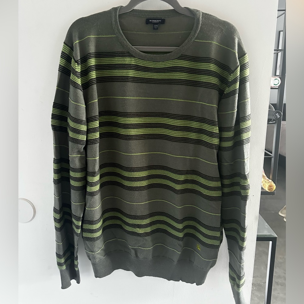 Burberry- Striped Crew Neck Pullover